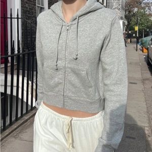 Brandy Melville Crystal Hoodie in grey